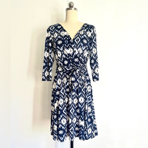 NWT Abstract Print Pullover Belted Dress Leggings Year Around Super Comfy Dress - Picture 3 of 10